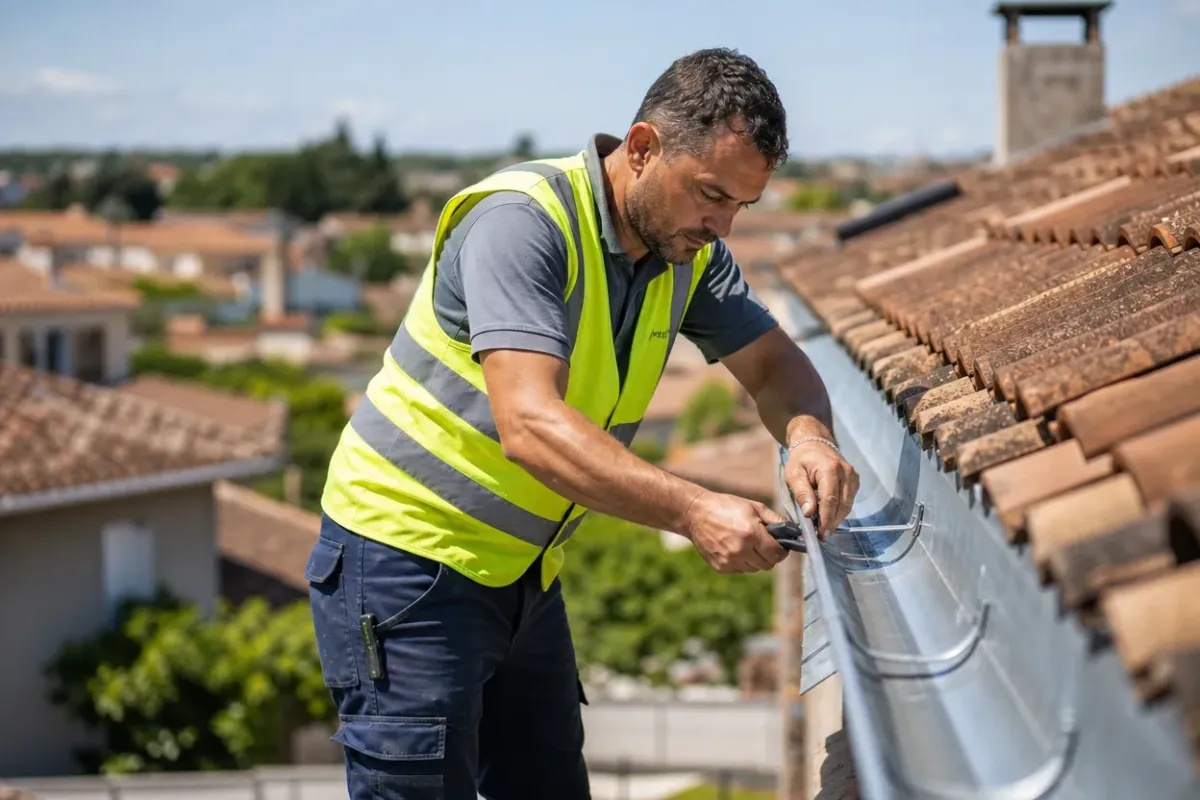 Artisan couvreur JD Couverture 31 en intervention sur une toiture