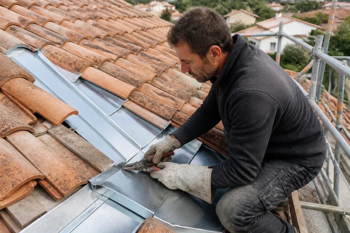 Photo de Artisan zingueur pour le remplacement de noues et solins défectueux à Tournefeuille